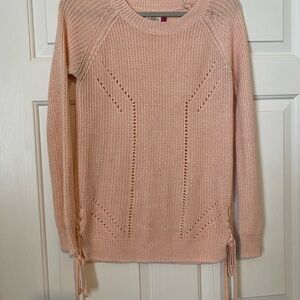 SO Women's Light Pink Crew Neck Sweater